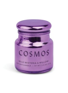 CHR0201EU Chroma 71g - Cosmos Violet Metallic Glass Candle - Wisteria Willow